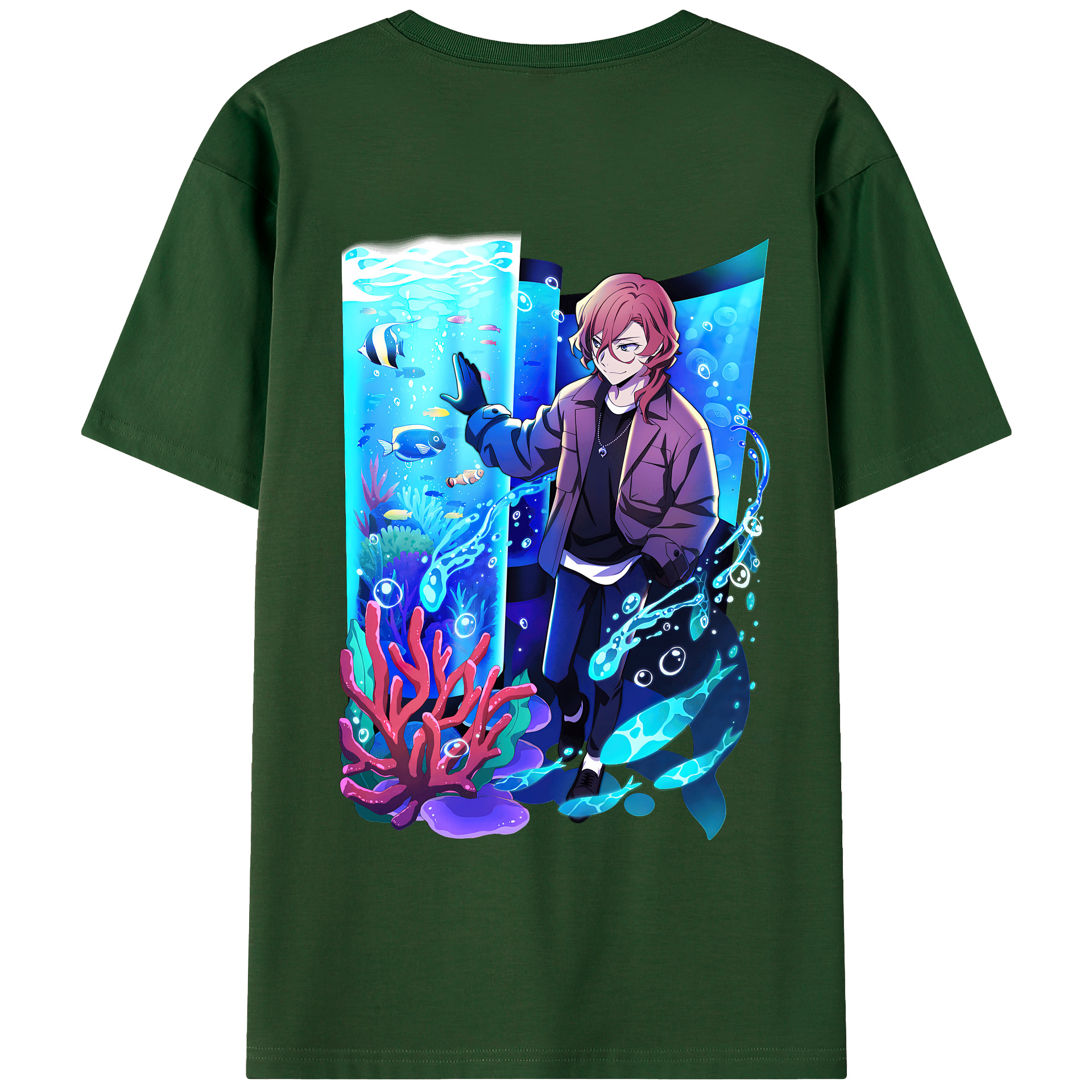 （画像用） 文豪ストレイドッグス Bungo Stray Dogs 綿100％半袖Tシャツ（背面プリント）